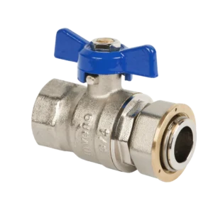 ZAWÓR KULOWY PROSTY Z PÓŁŚRUB. Z NIEB/CZERW MOTYL TYP CIĘŻKI PROV 1/2"