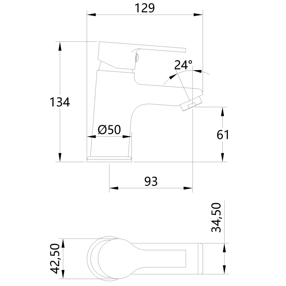 BATERIA UMYWALKOWA NISKA BRALOS CHROM - obrazek 2