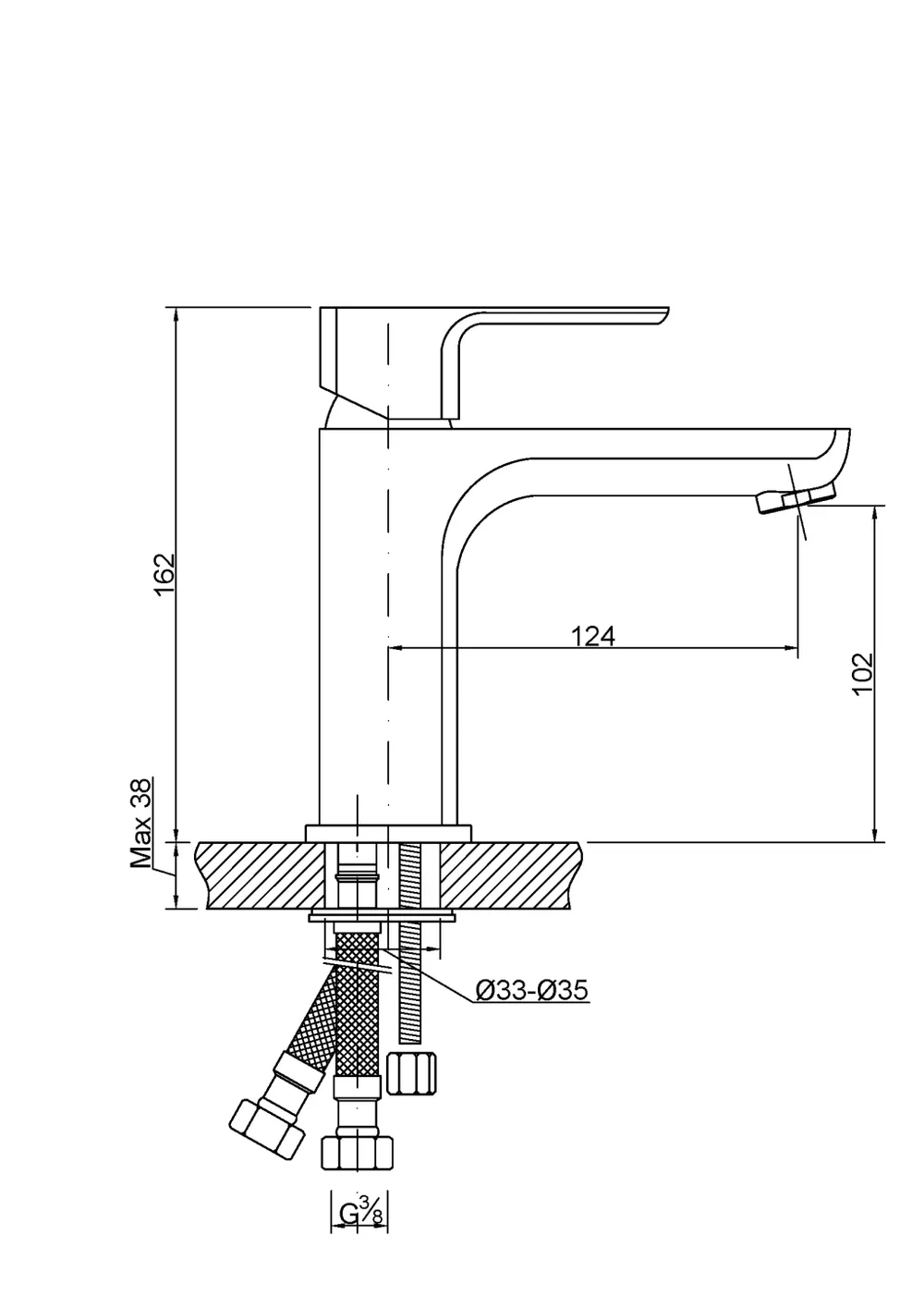 BATERIA UMYWALKOWA NYKS CHROM - obrazek 2